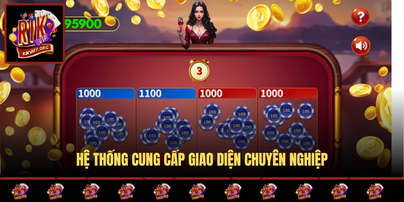 Hệ thống cung cấp giao diện chuyên nghiệp