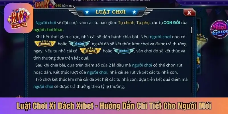Luật chơi Xì Dách