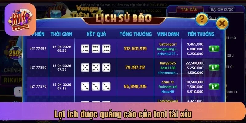 Tool tài xỉu thường được quảng cáo có thể gia tăng chiến thắng